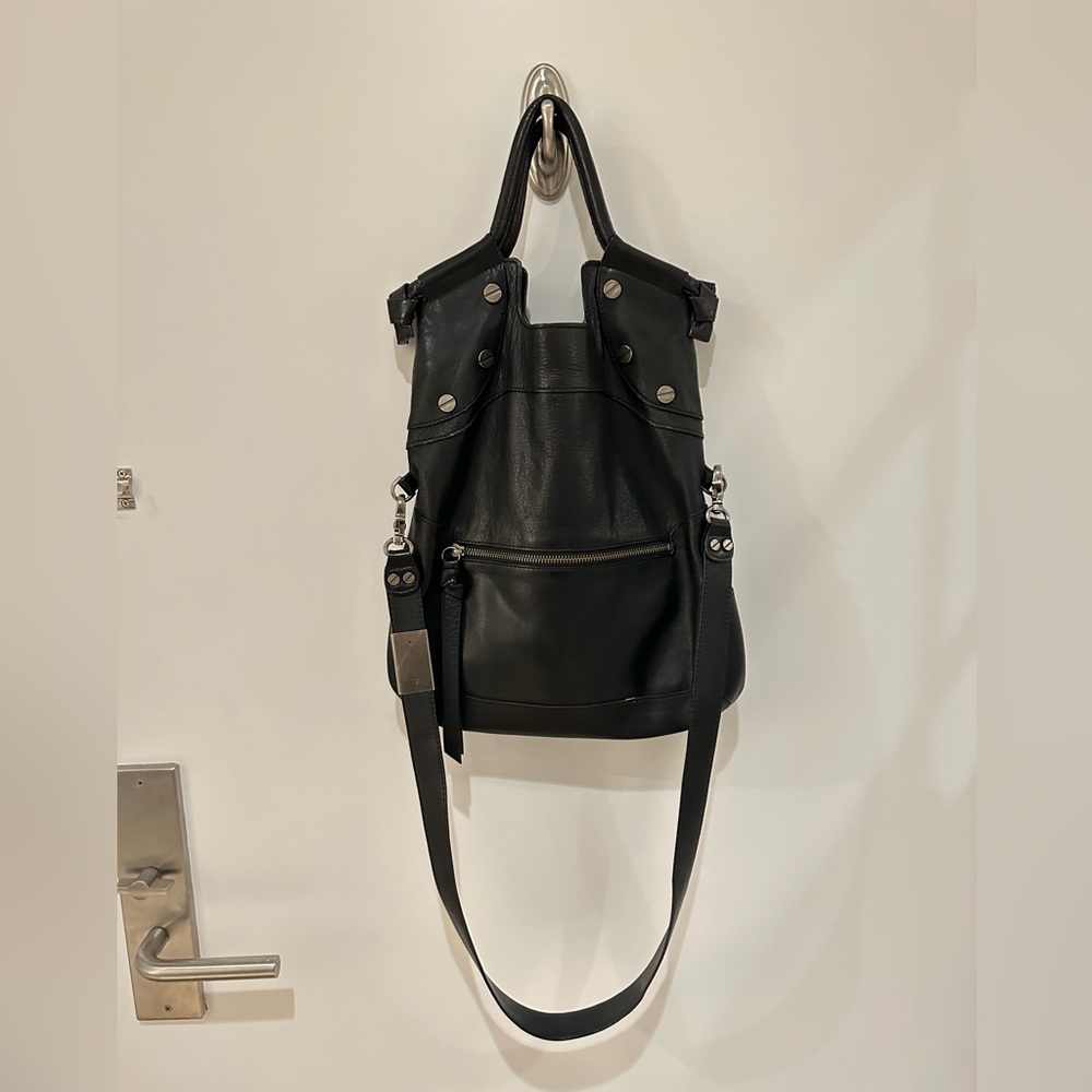 Foley & Corinna Black Leather Bag